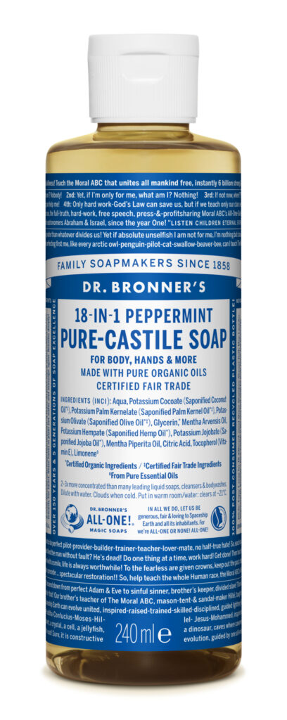 Stay Cool this Summer with Dr. Bronner’s Peppermint Scented Personal Care Products.- beautiful jobs